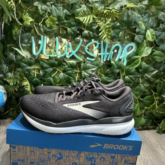 Brooks Womens Ghost 16 1204071D090 Black Running Shoes Sneakers Size 10 D Wide - Picture 4 of 10